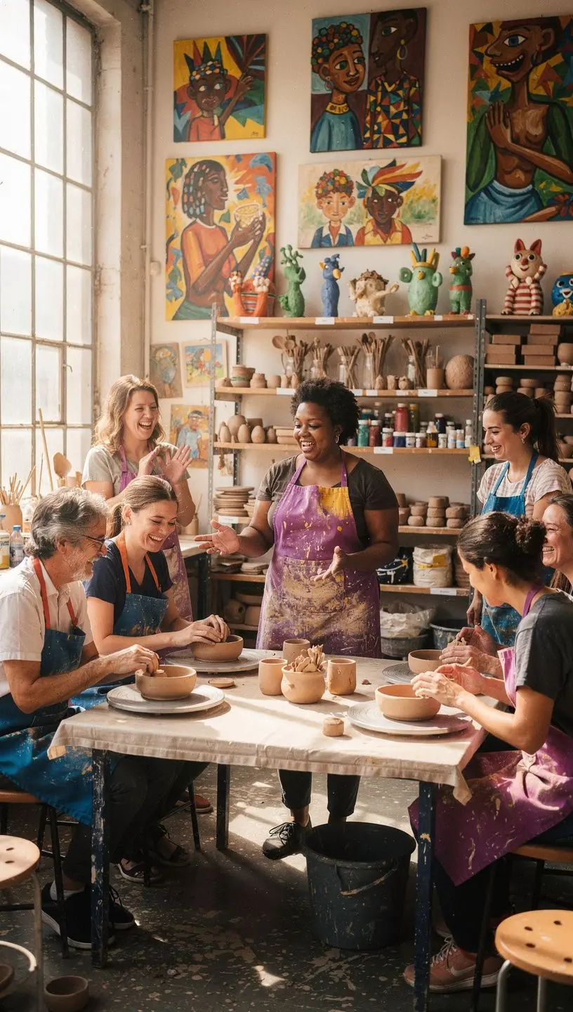 Lokalny przewodnik prowadzący małą grupę turystów przez zabytkowe ulice.