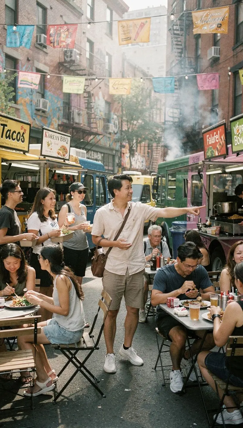 Zbliżenie na mapę okolicy, na której zaznaczone są trasy spacerowe oraz atrakcyjne punkty do odwiedzenia.